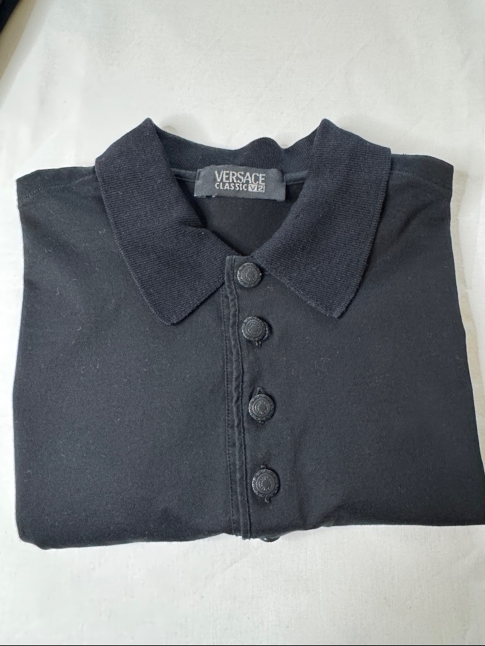 Vintage Versace Classic V2 Black Polo size Small